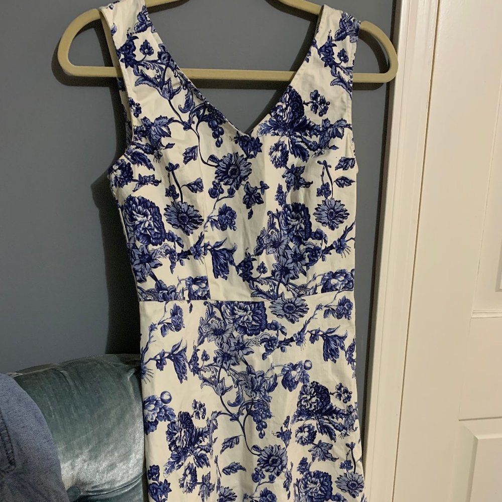 Blue & White Floral Altard State Mini Dress
